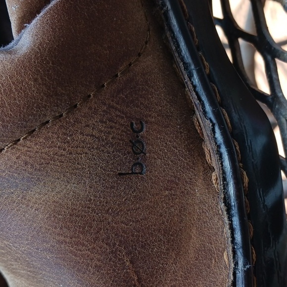 BOC Born Concept Chocolate Oiled Leather Clogs - Picture 6 of 9